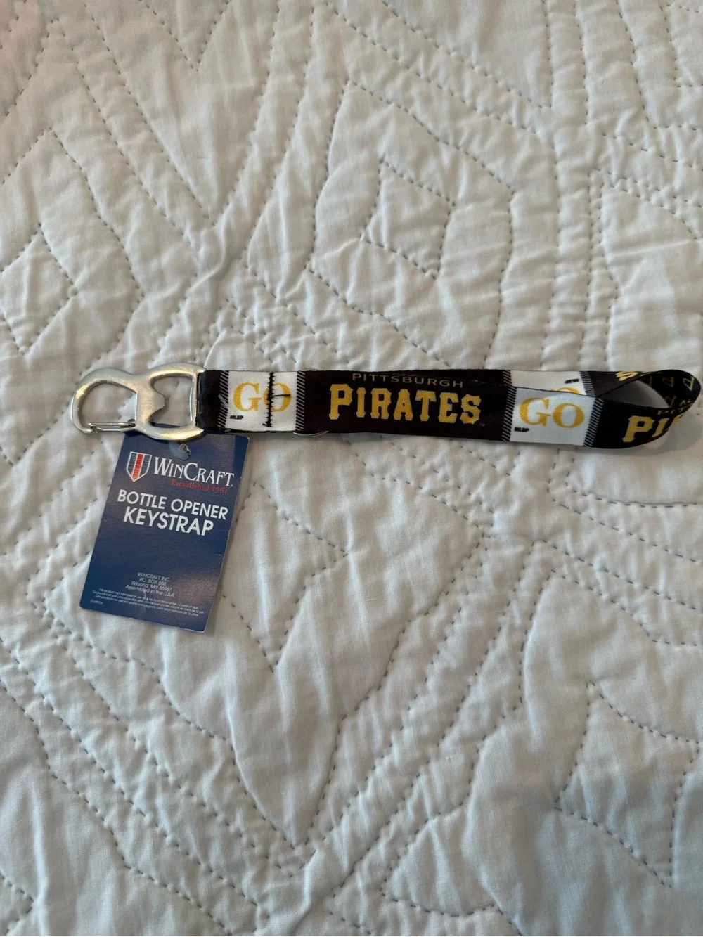 Pittsburgh Pirates Black & Gold Bottle Opener Keystrap